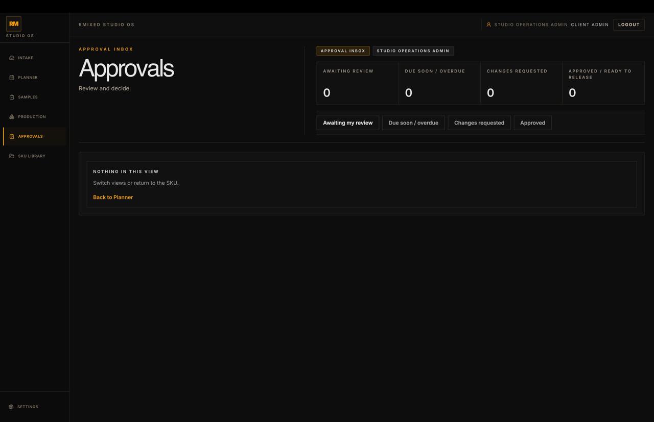Studio sample queue showing scope counts, blocker states, and readiness controls.